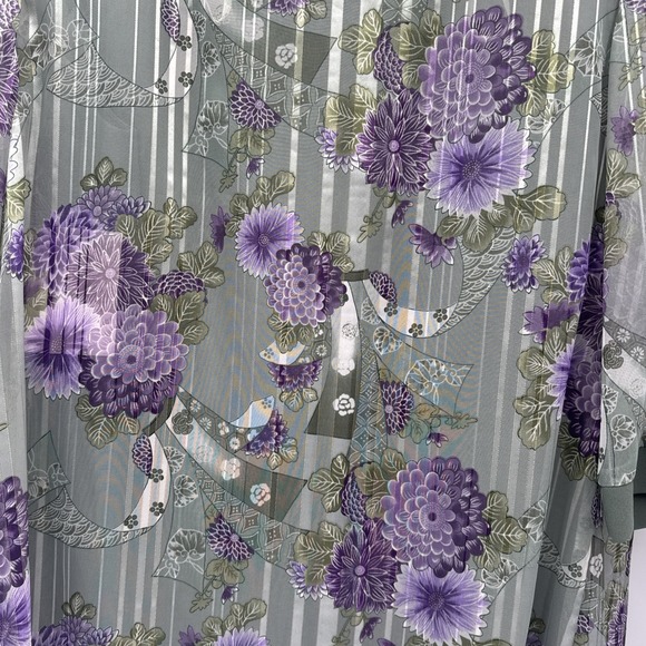 Vintage R&M Richards Dress set Purple&green 2 Piece Set With Necklace Sz 12P NWT - Picture 10 of 10